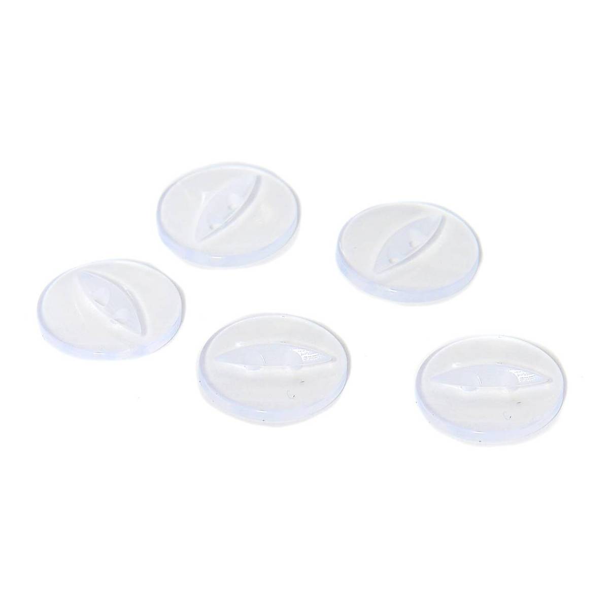 Hemline Clear Basic Fish Eye Button 4 Pack