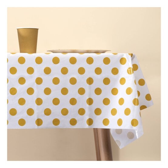 Gold Dot Table Cover 1.4m x 2.7m