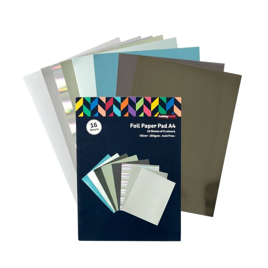 Silver Foil Paper Pad A4 16 Pack