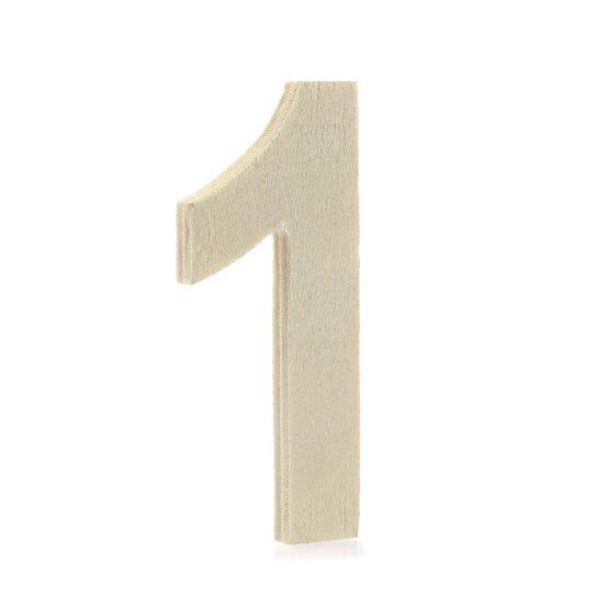 Small Wooden Number 1 6.5cm