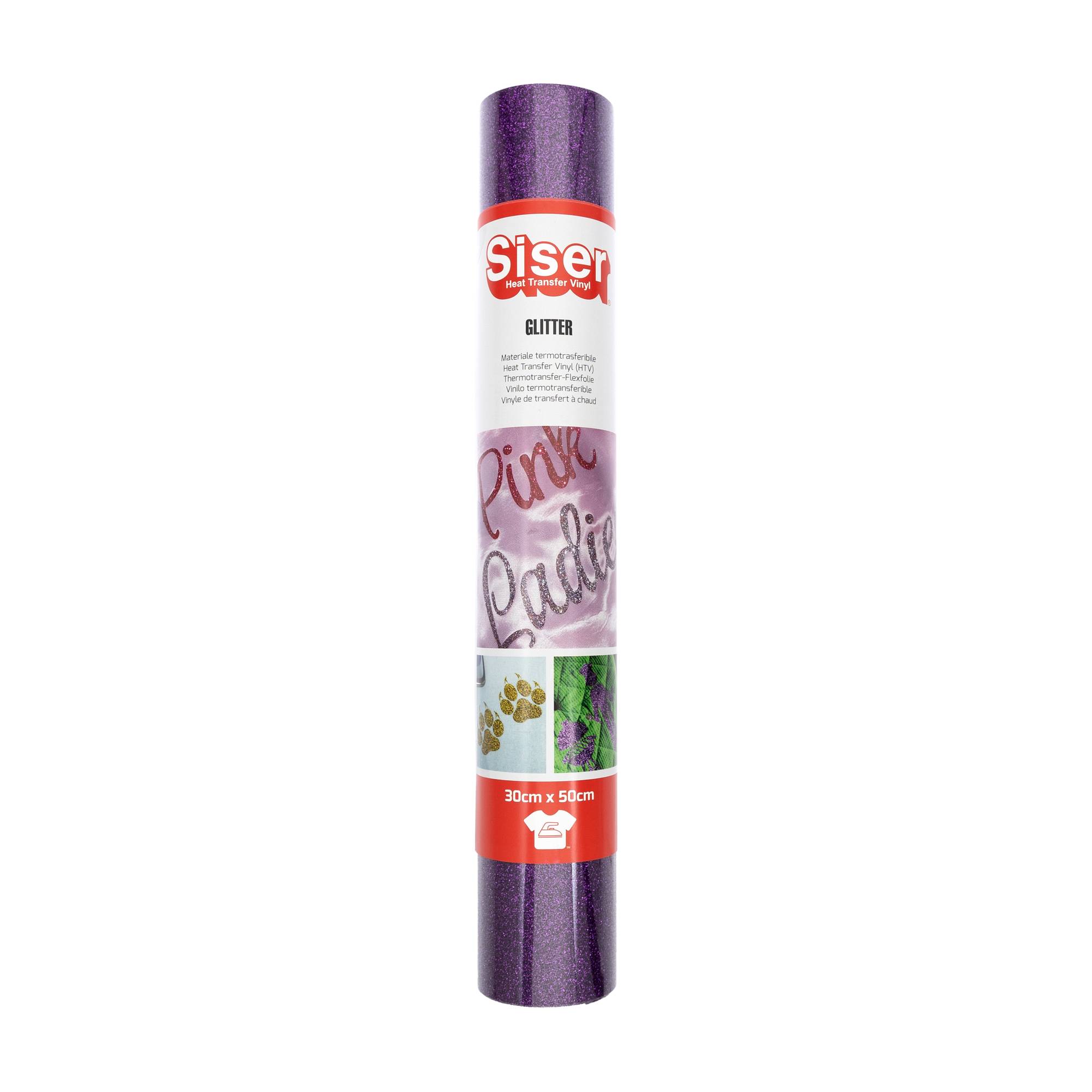 Siser Purple Glitter Heat Transfer Vinyl 30cm x 50cm
