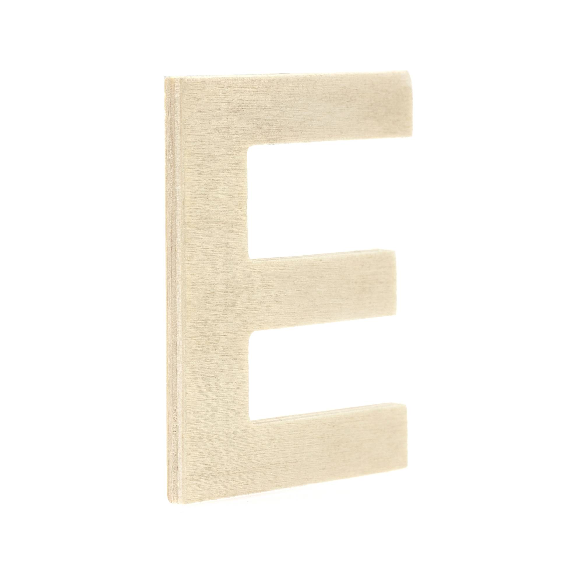 Small Wooden Letter E 6.5cm