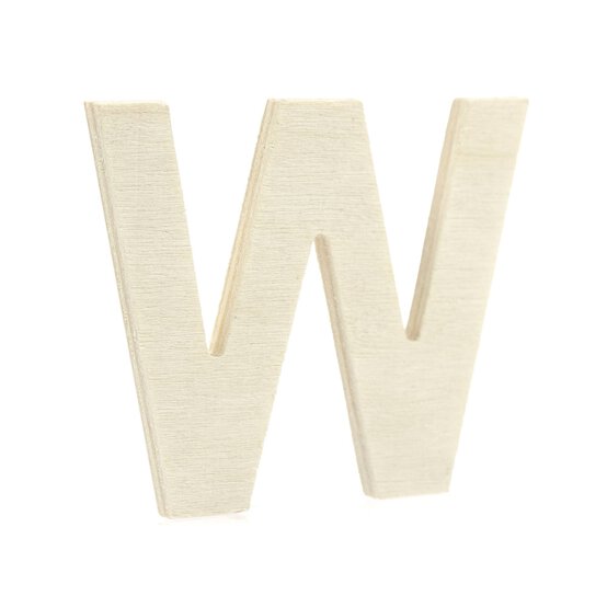 Small Wooden Letter W 6.5cm