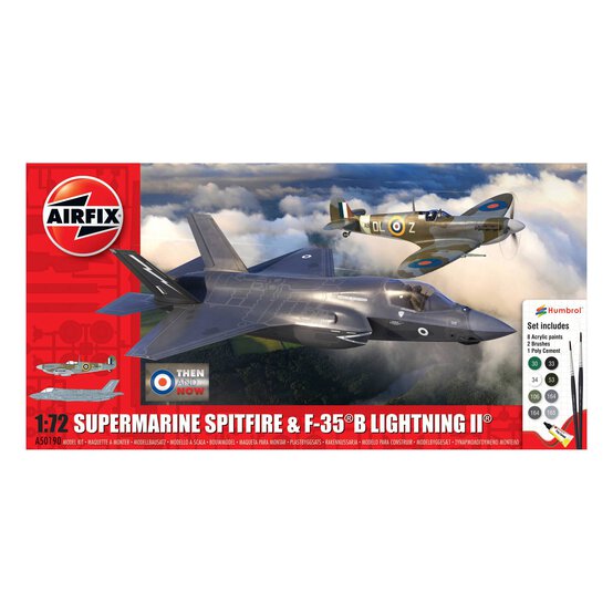 Airfix Supermarine Spitfire and F-35B Lightning II Model Set 1:72