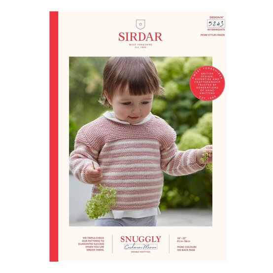 Sirdar Snuggly Cashmere Merino Striped Jumper Pattern 5243