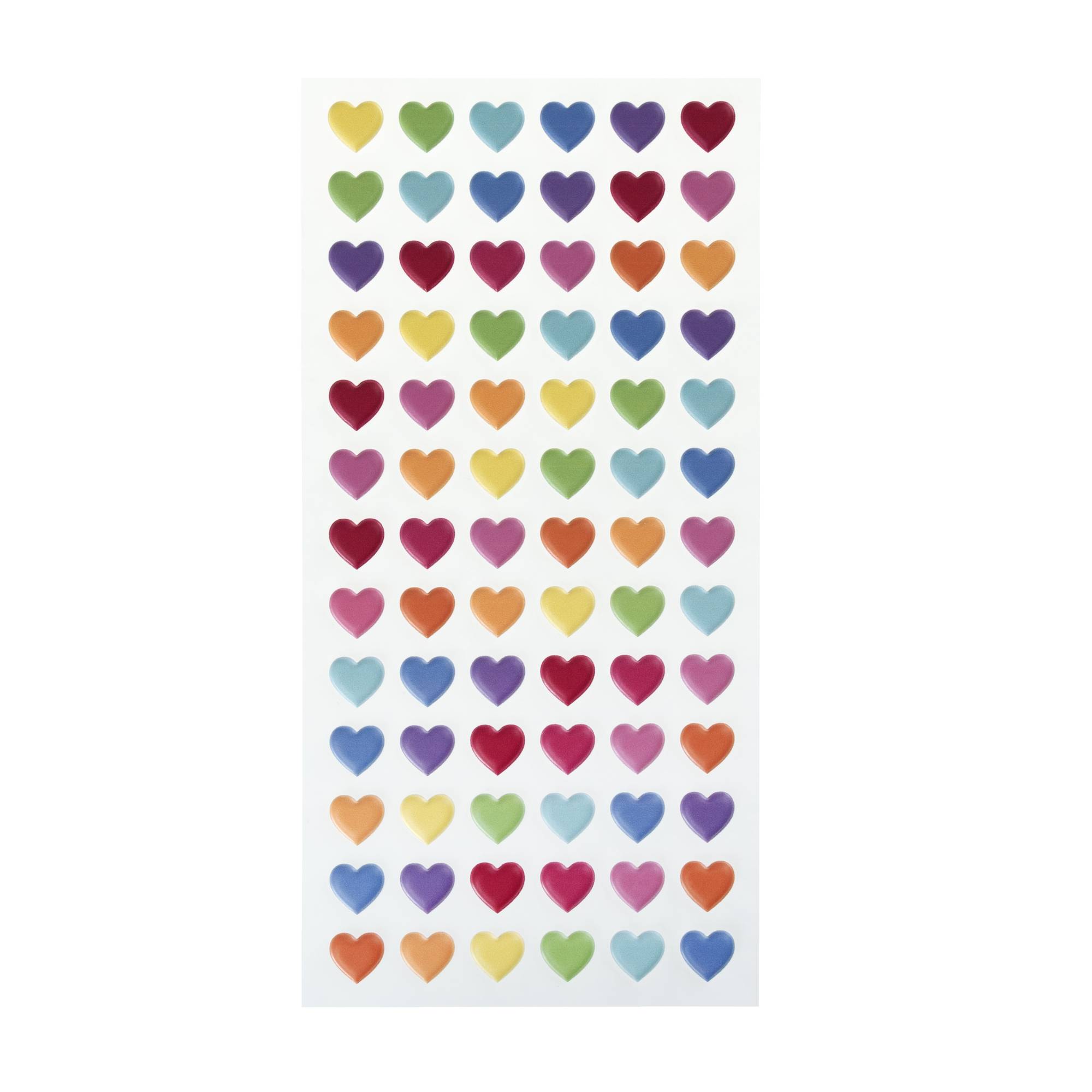 Bright Heart Puffy Stickers 78 Pack