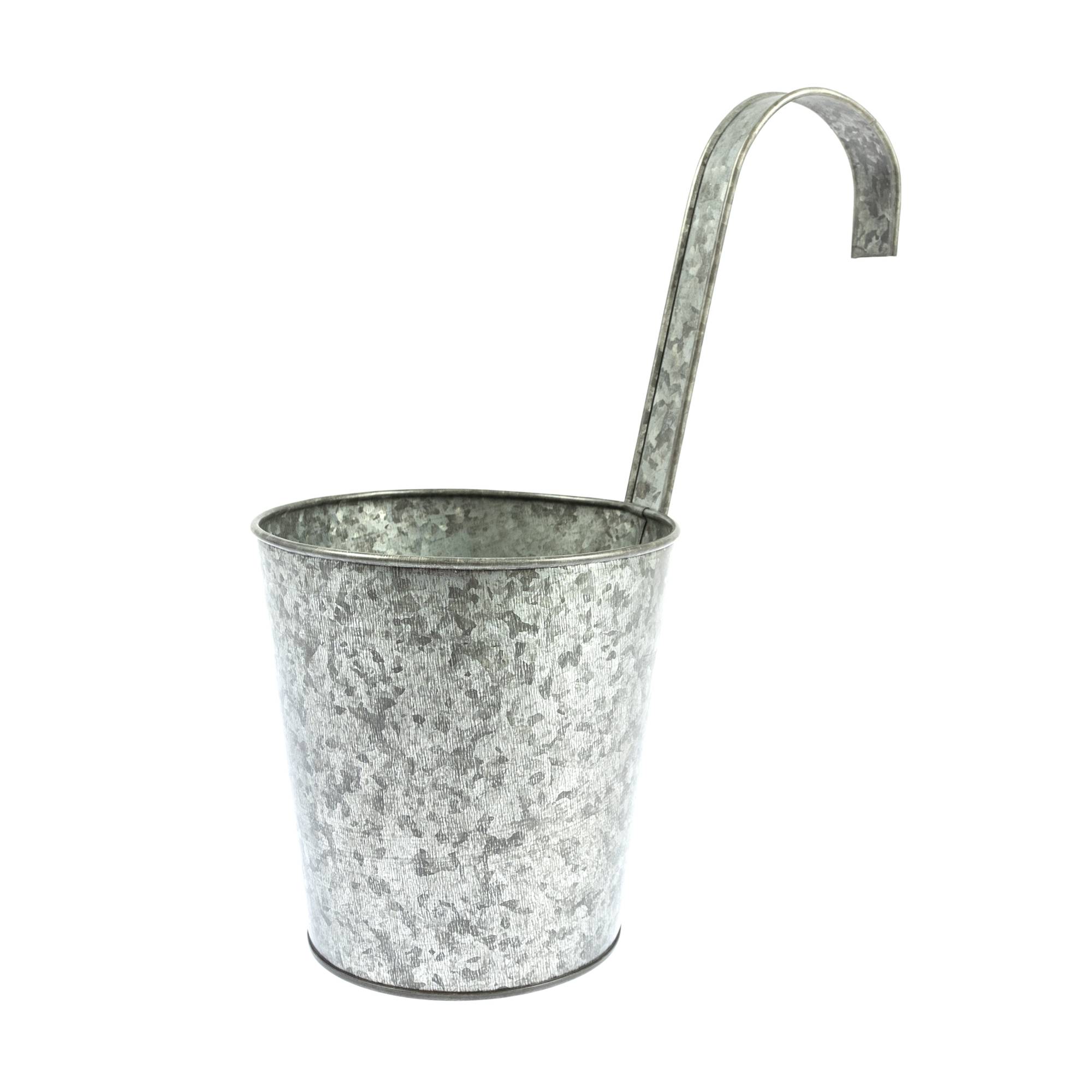 Hanging Galvanised Metal Planter 14cm x 12cm x 30cm