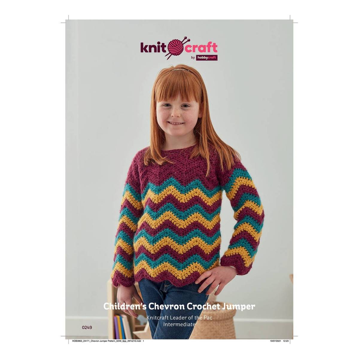 Knitcraft Children's Chevron Crochet Jumper Digital Pattern?0249