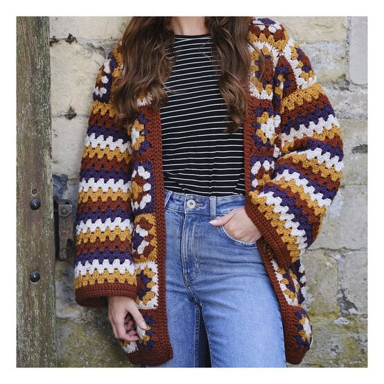 Knitcraft Granny Square Cardigan Digital Pattern 0355