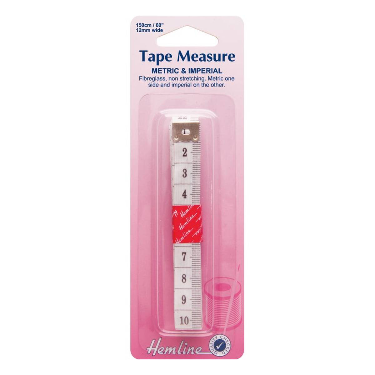 Hemline Metric and Imperial Tape Measure 150cm