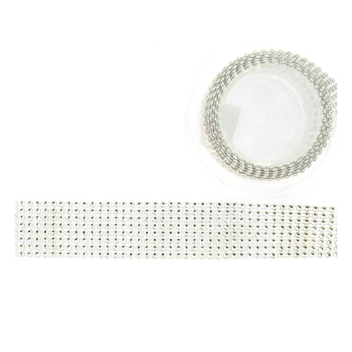 Diamante Effect Mesh Band 8 Rows 1.5m