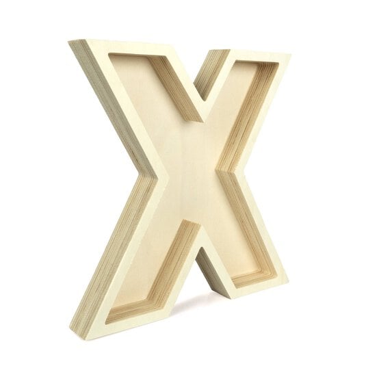 Wooden Fillable Letter X 22cm