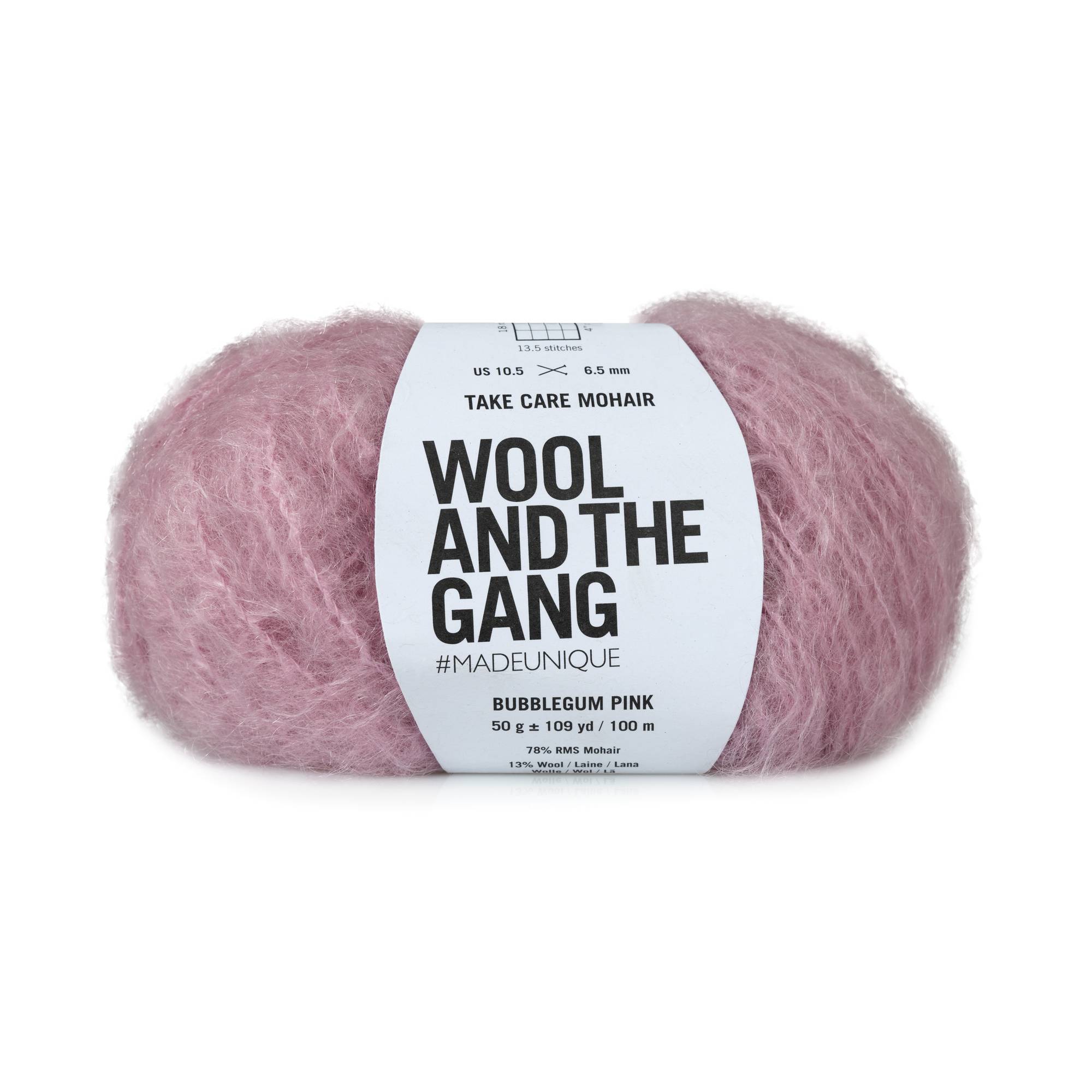 Wool and the Gang Bubblegum Pink Take Care Mohair 50g
