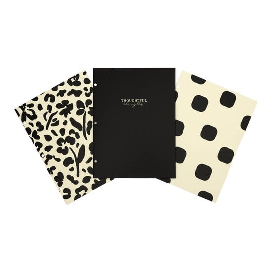 Monochrome File Folders A4 3 Pack