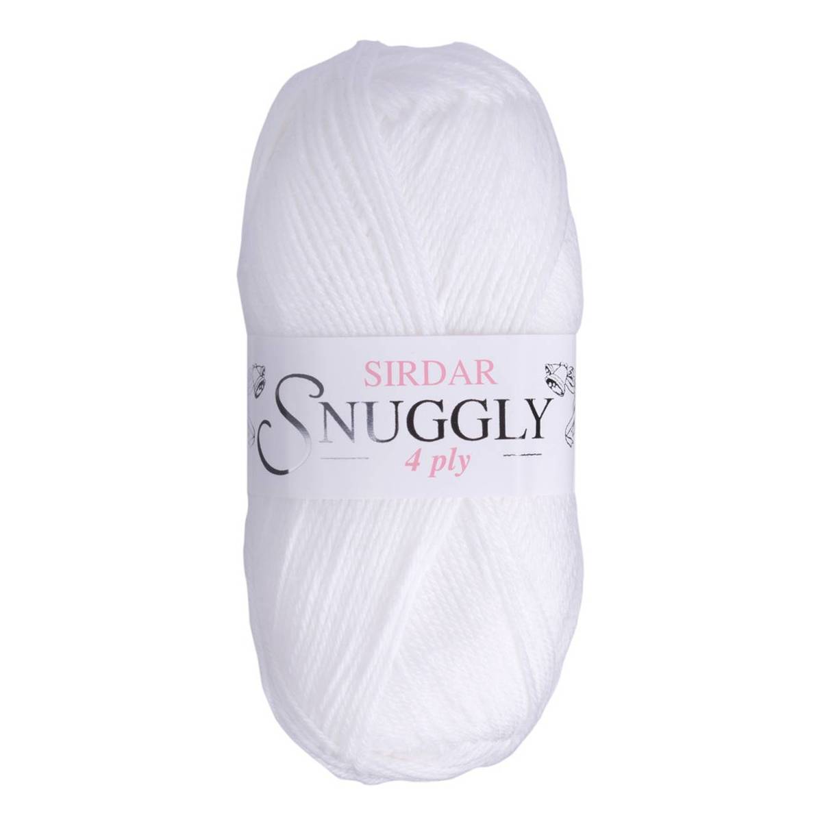 Sirdar White Snuggly 4 Ply Yarn 50g