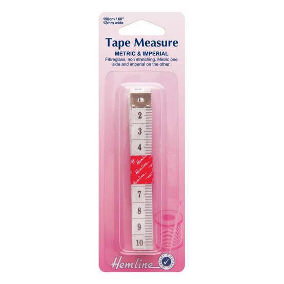 Hemline Metric and Imperial Tape Measure 150cm