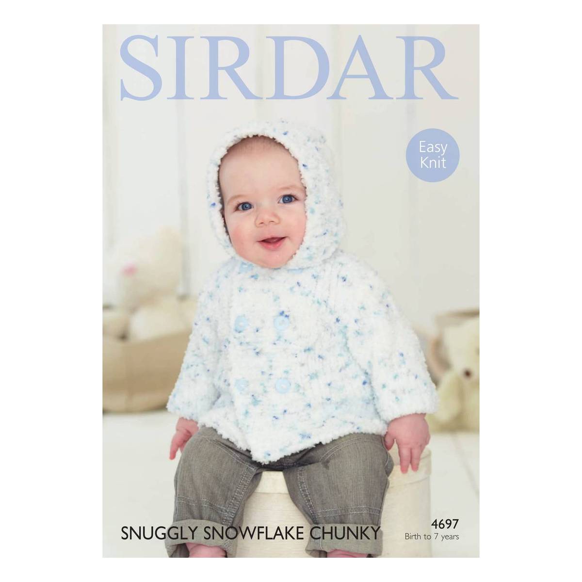 Sirdar Snuggly Snowflake Chunky Hooded Cardigan Digital Pattern 4697