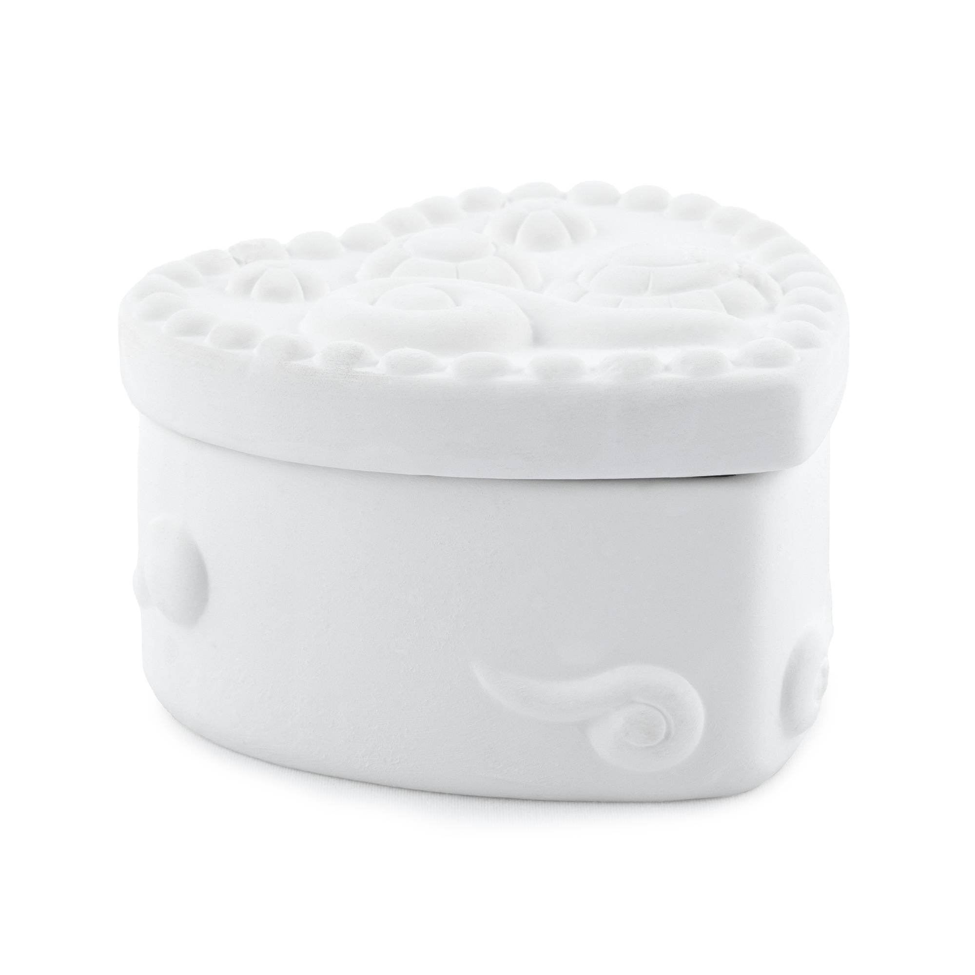 Paint Your Own Heart Trinket Set 10cm x 10cm x 6cm