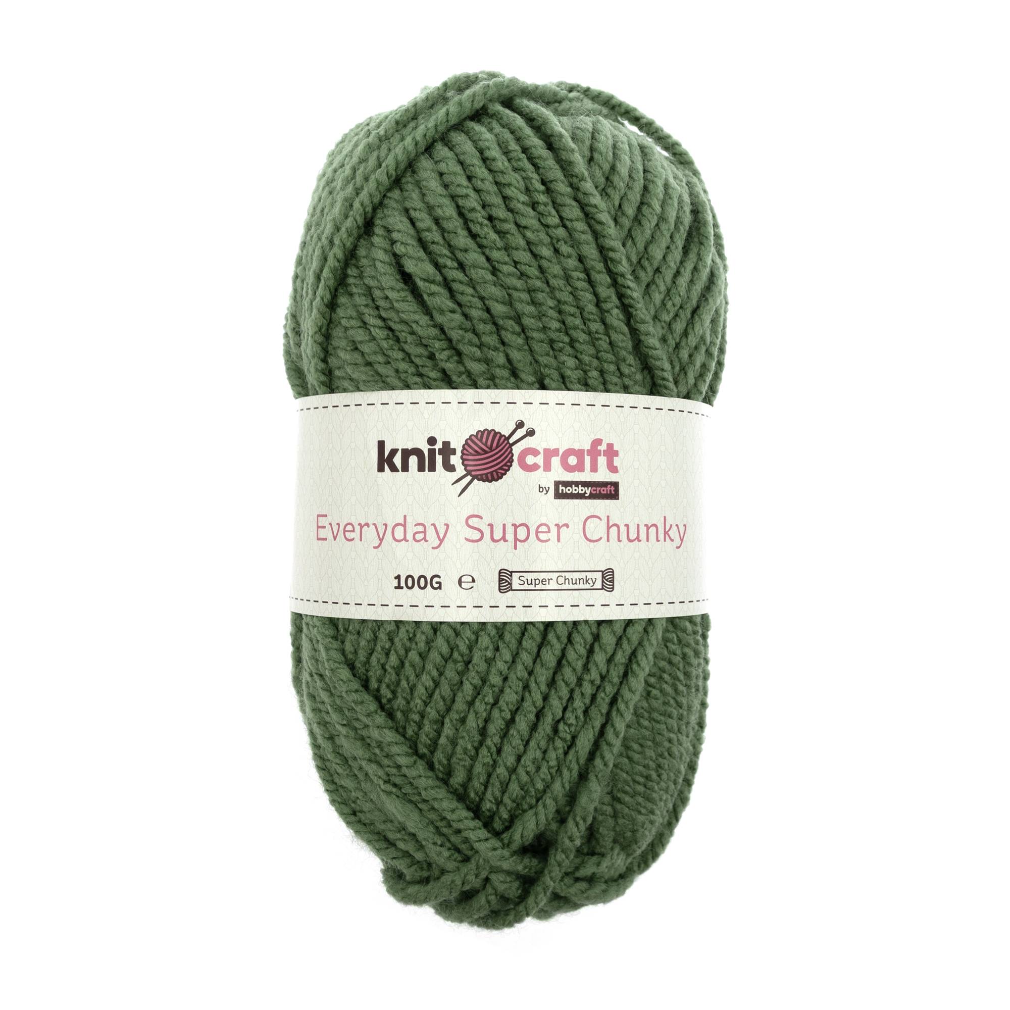 Knitcraft Green Everyday Super Chunky Yarn 100g
