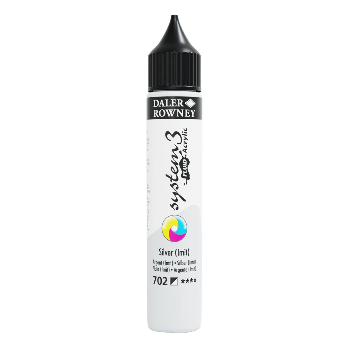 Daler-Rowney System3 Silver Imit Fluid Acrylic 29.5ml (702)