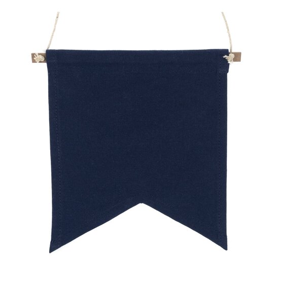 Navy Dove Tail Canvas Banner 19cm x 22cm
