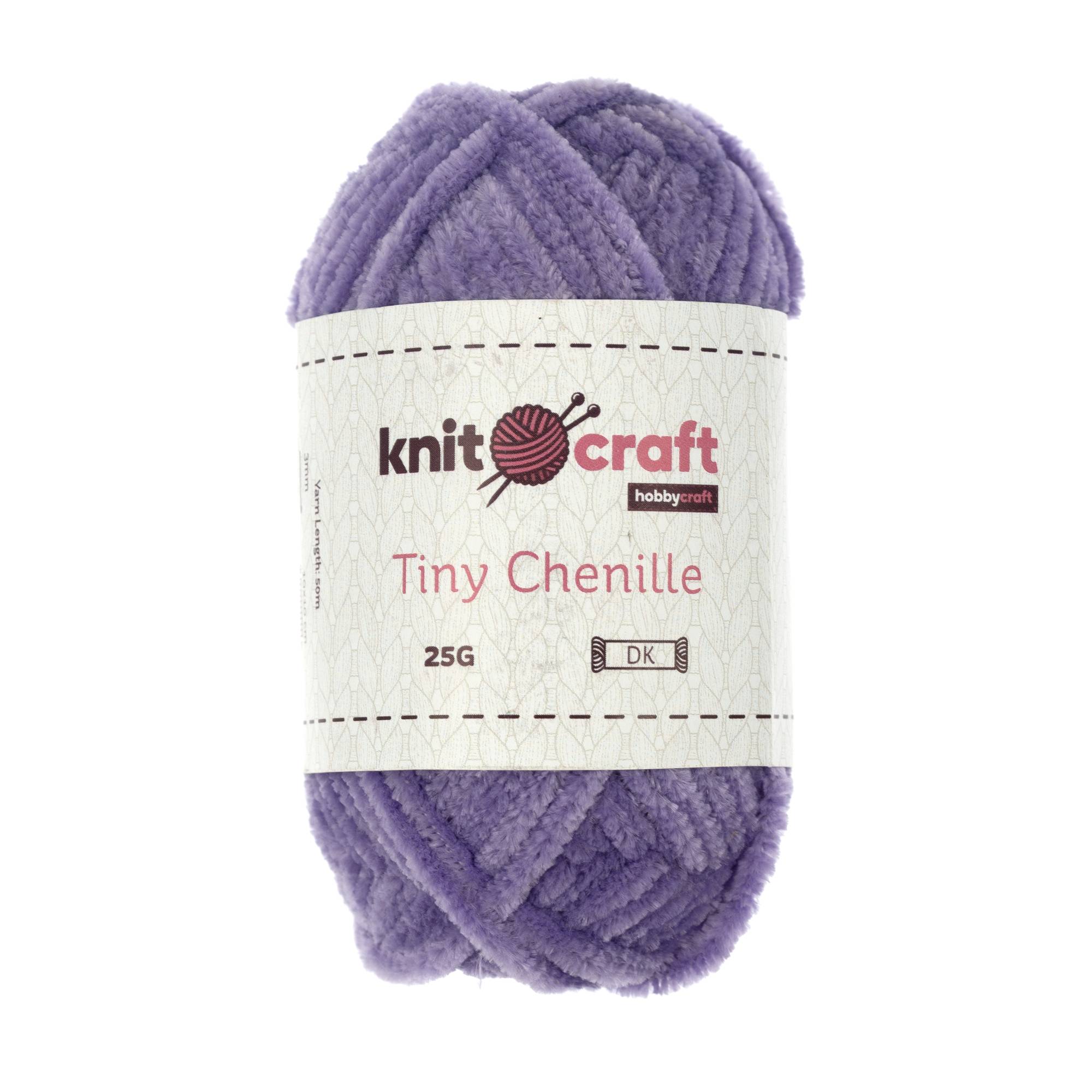 Knitcraft Purple Tiny Chenille DK Yarn 25g