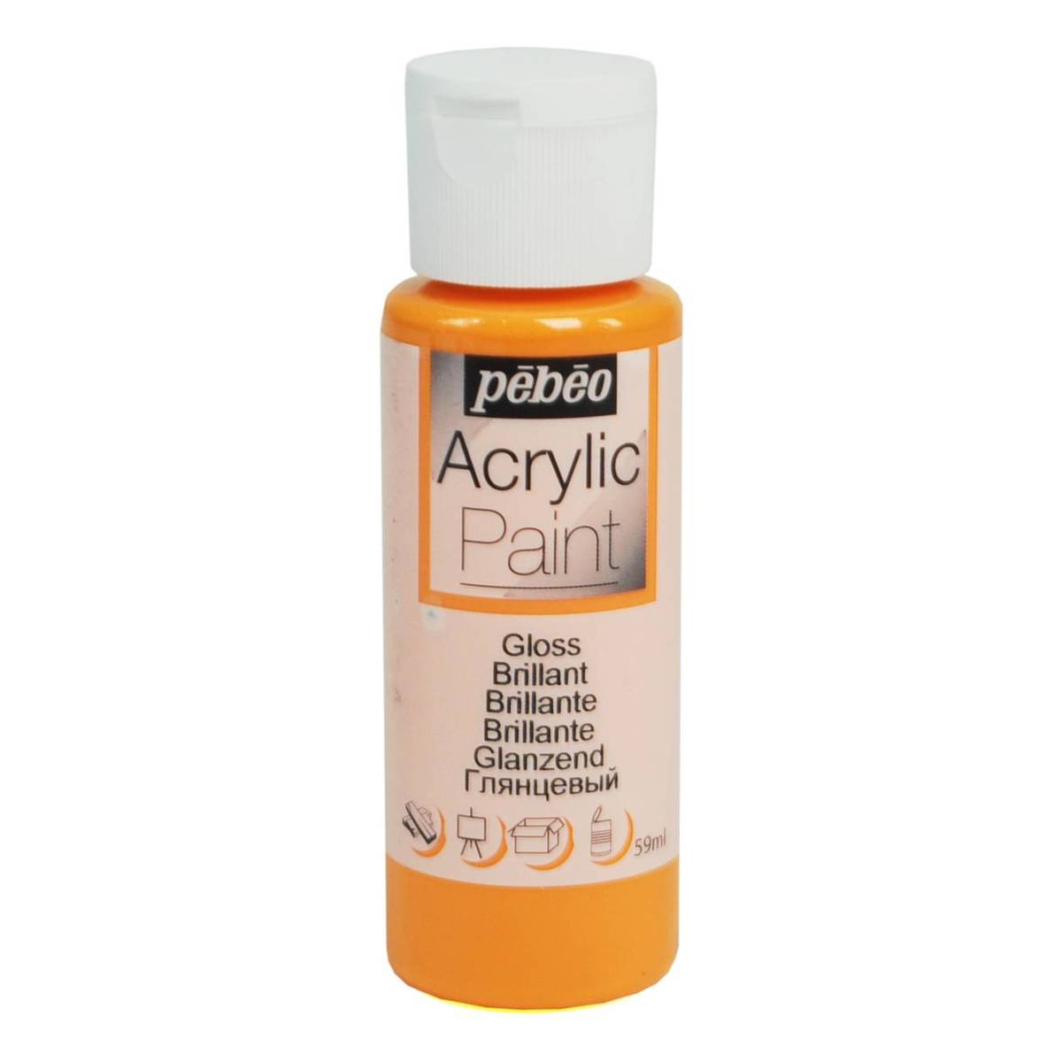Pebeo Orange Gloss Acrylic Craft Paint 59ml
