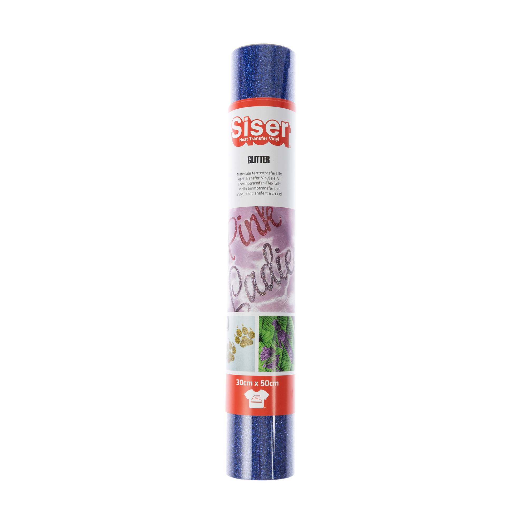 Siser Royal Blue Glitter Heat Transfer Vinyl 30cm x 50cm