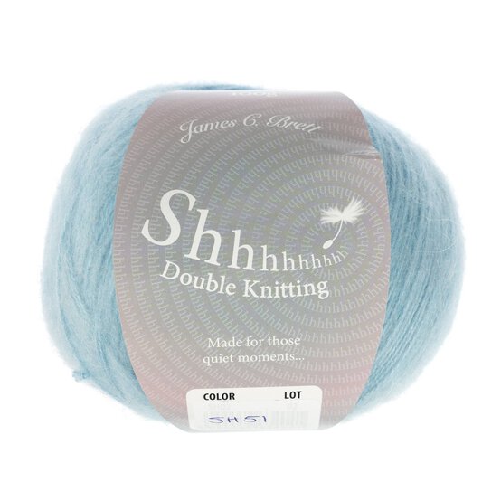 James C Brett China Blue Shhh DK Yarn 100g