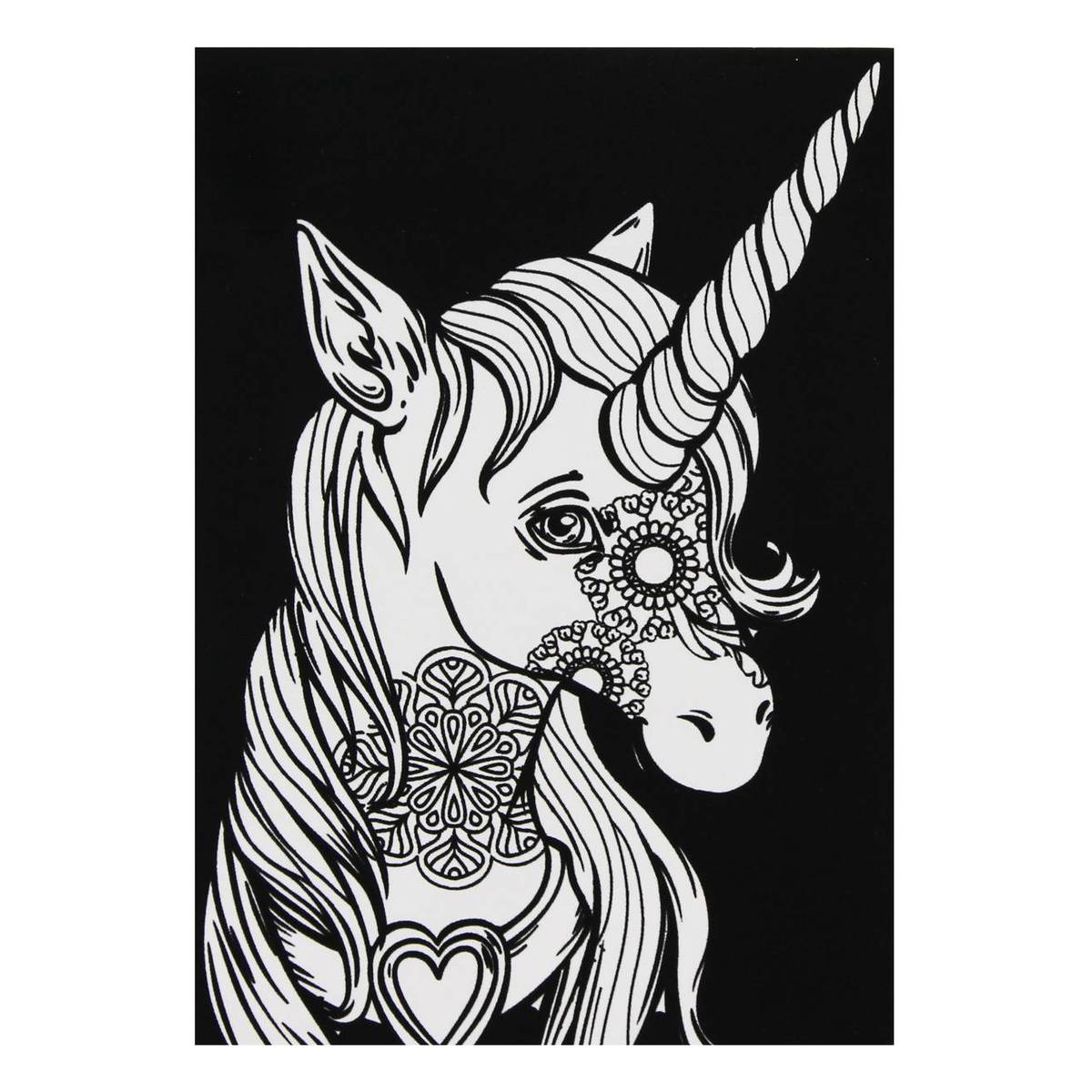 Unicorn Colour-In Velvet Picture