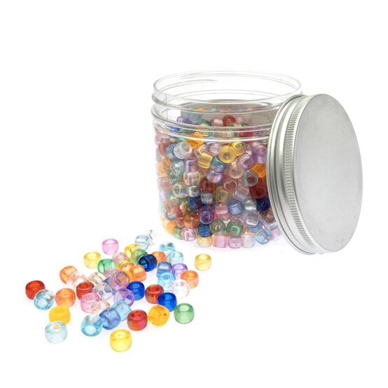 Pastel Iridescent Pony Beads Tub