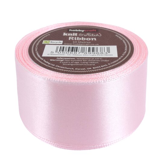 Light Pink Satin Ribbon 38mm x 10m