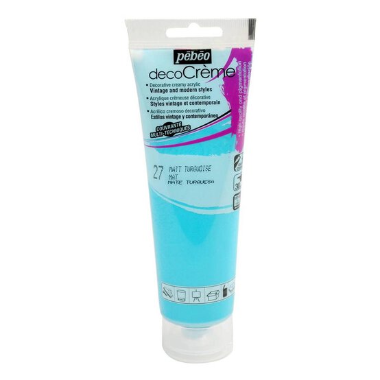 Pebeo Turquoise Deco Creme Paint 120ml