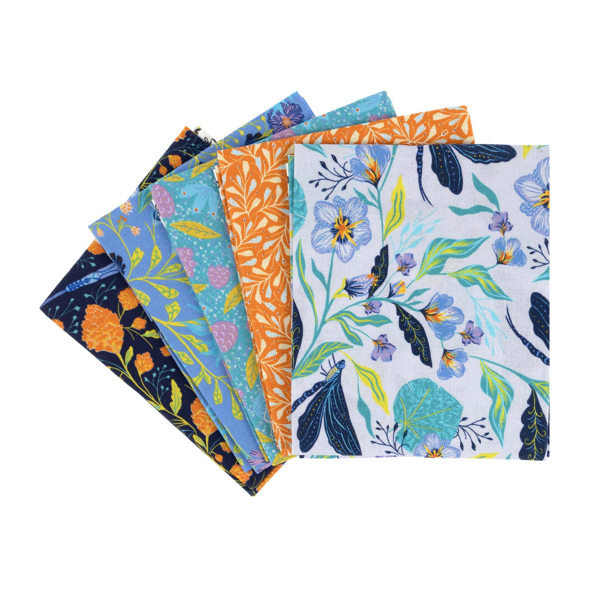 Artisan Dragonflies Cotton Fat Quarters 5 Pack