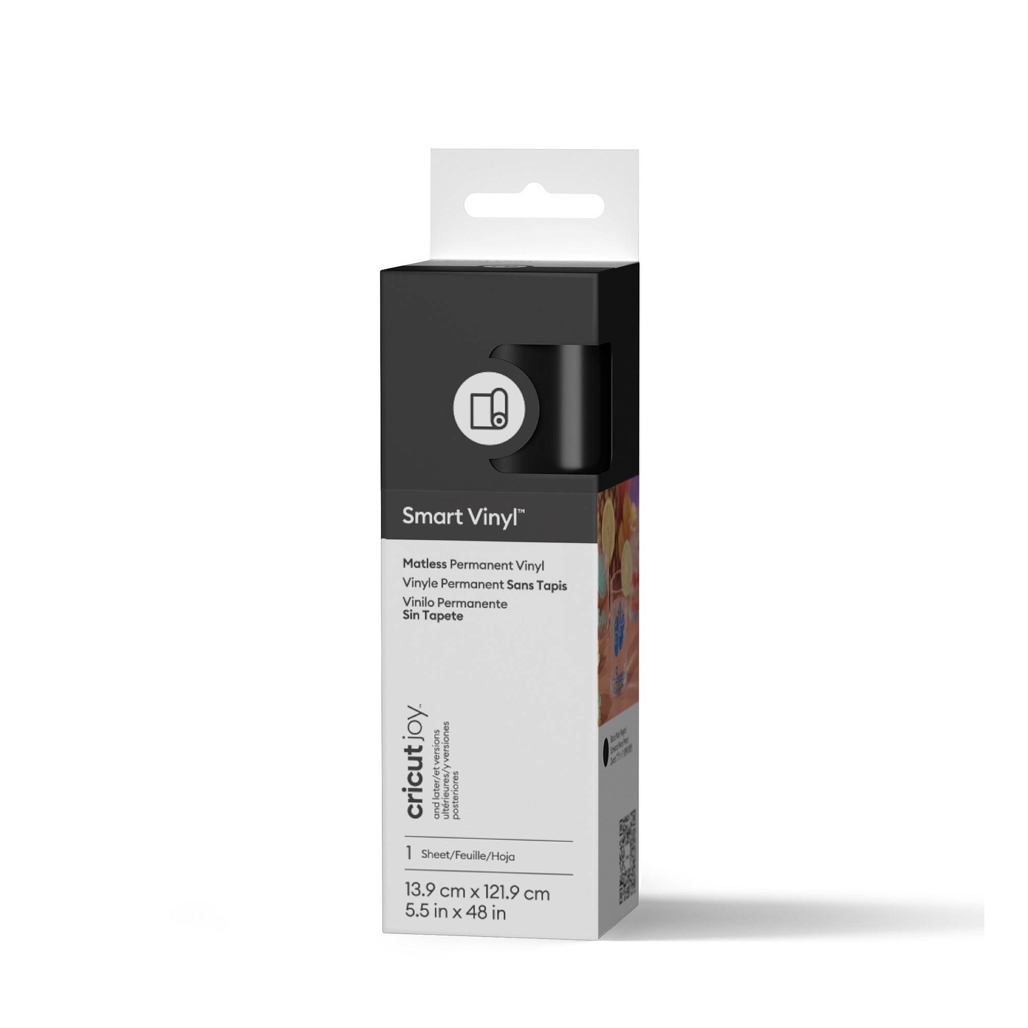 Cricut Joy Black Permanent Smart Vinyl 5.5 x 48 Inches