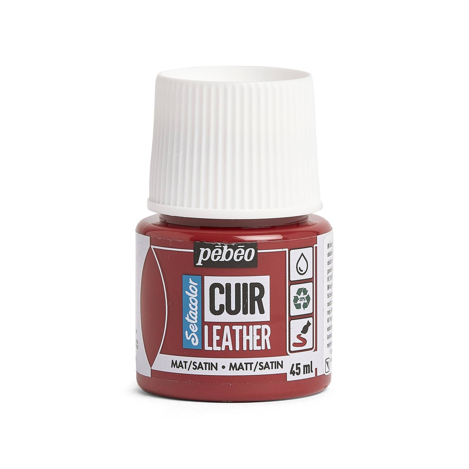 Pebeo Setacolor Deep Red Leather Paint 45ml