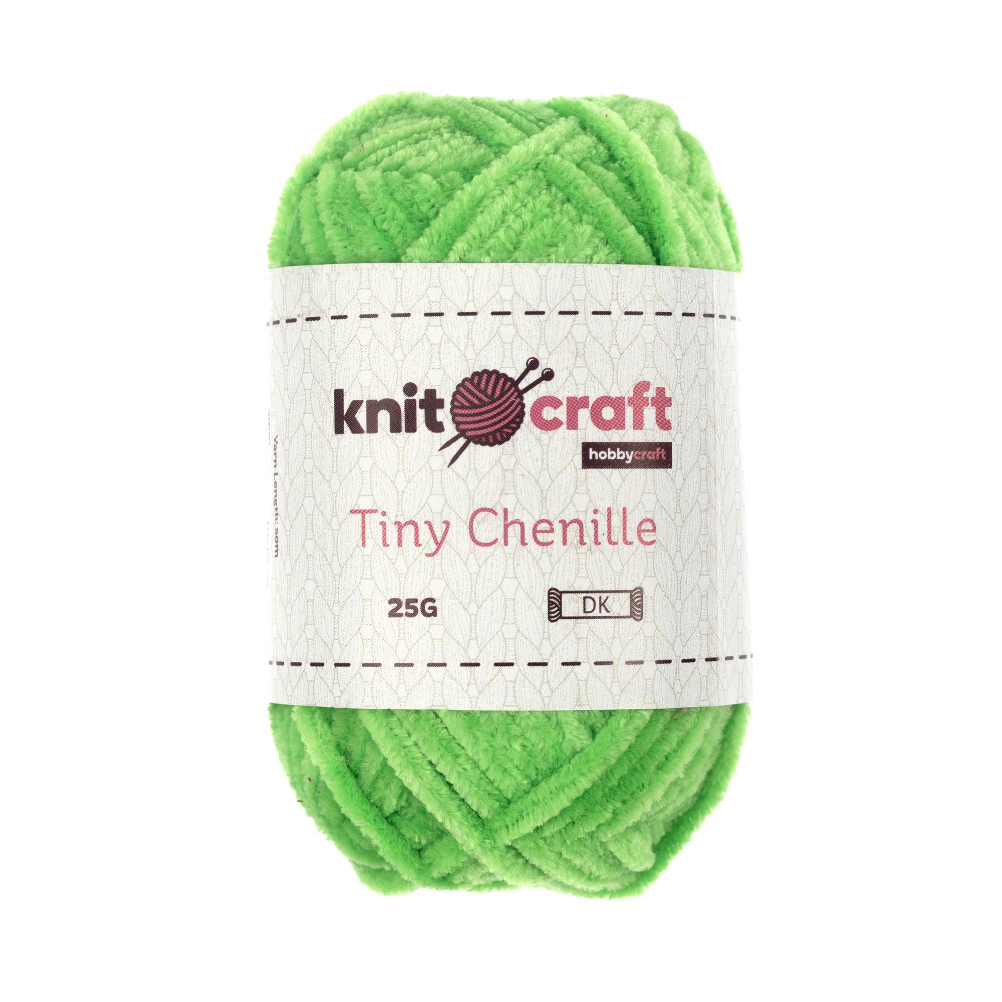 Knitcraft Green Tiny Chenille DK Yarn 25g