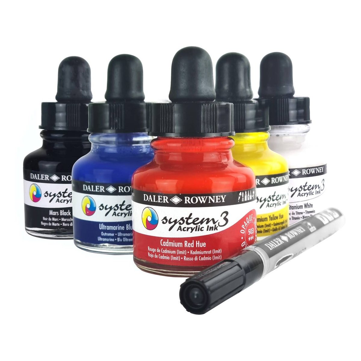 Daler-Rowney System3 Introduction Ink Set 6 Pack