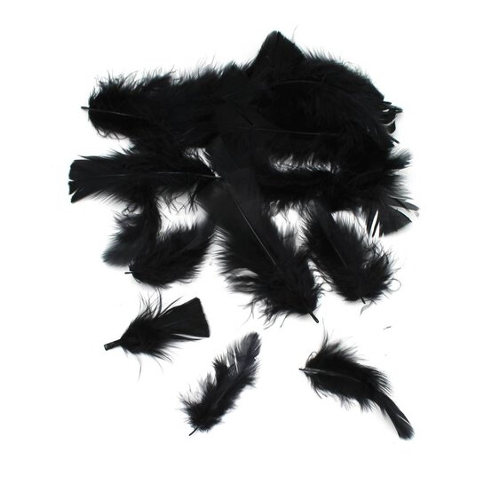 Black Craft Feathers 5g