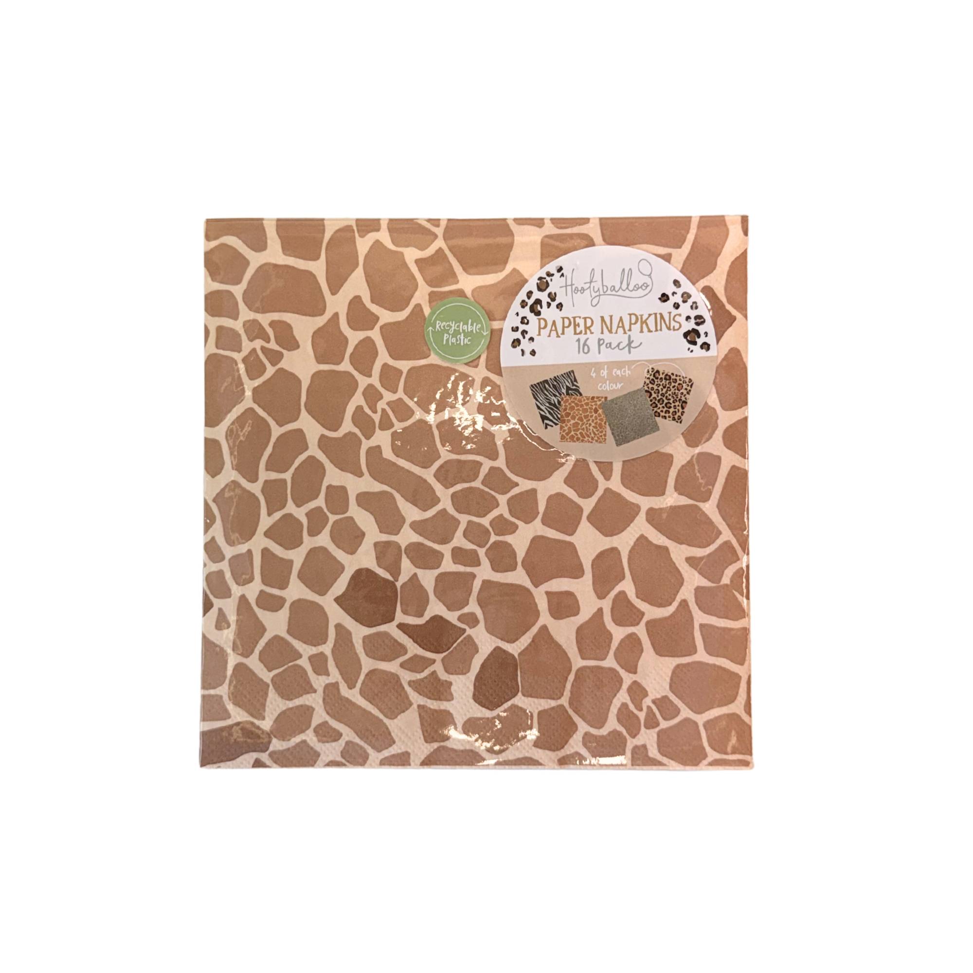 Safari Animal Print Napkins 16 Pack