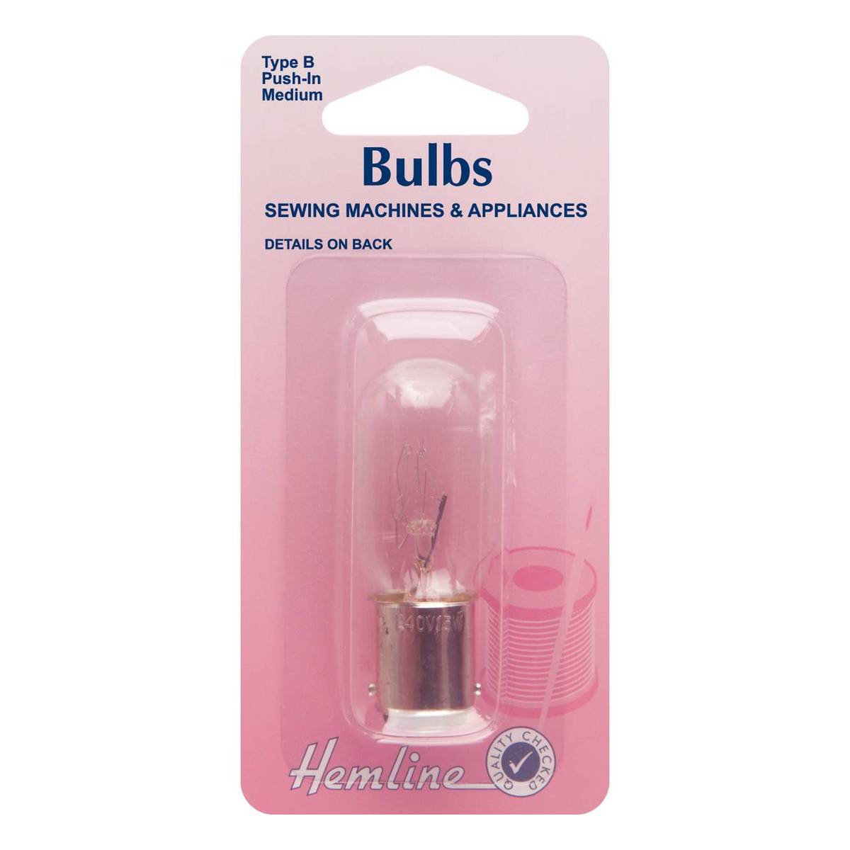 Hemline Medium Bayonet Sewing Machine Light Bulb