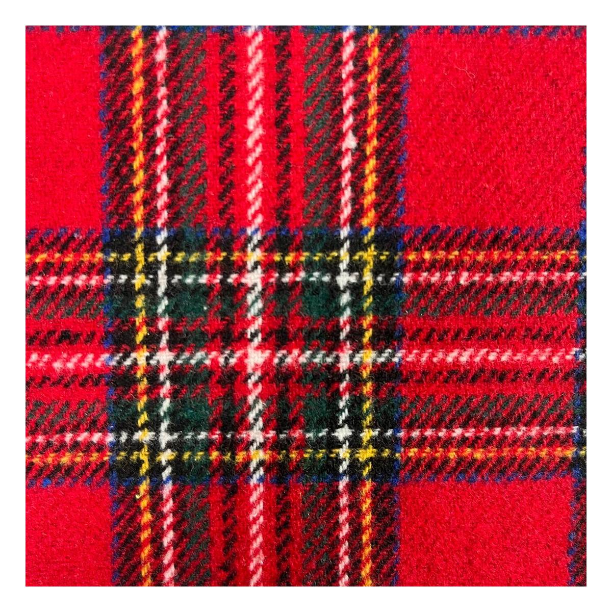 Red Brushed Tartan Fabric by the Metre