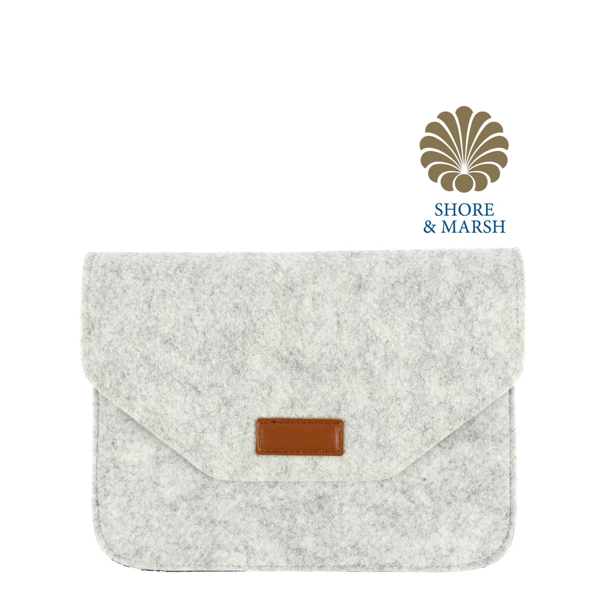 Shore & Marsh Light Grey Felt Storage Wallet