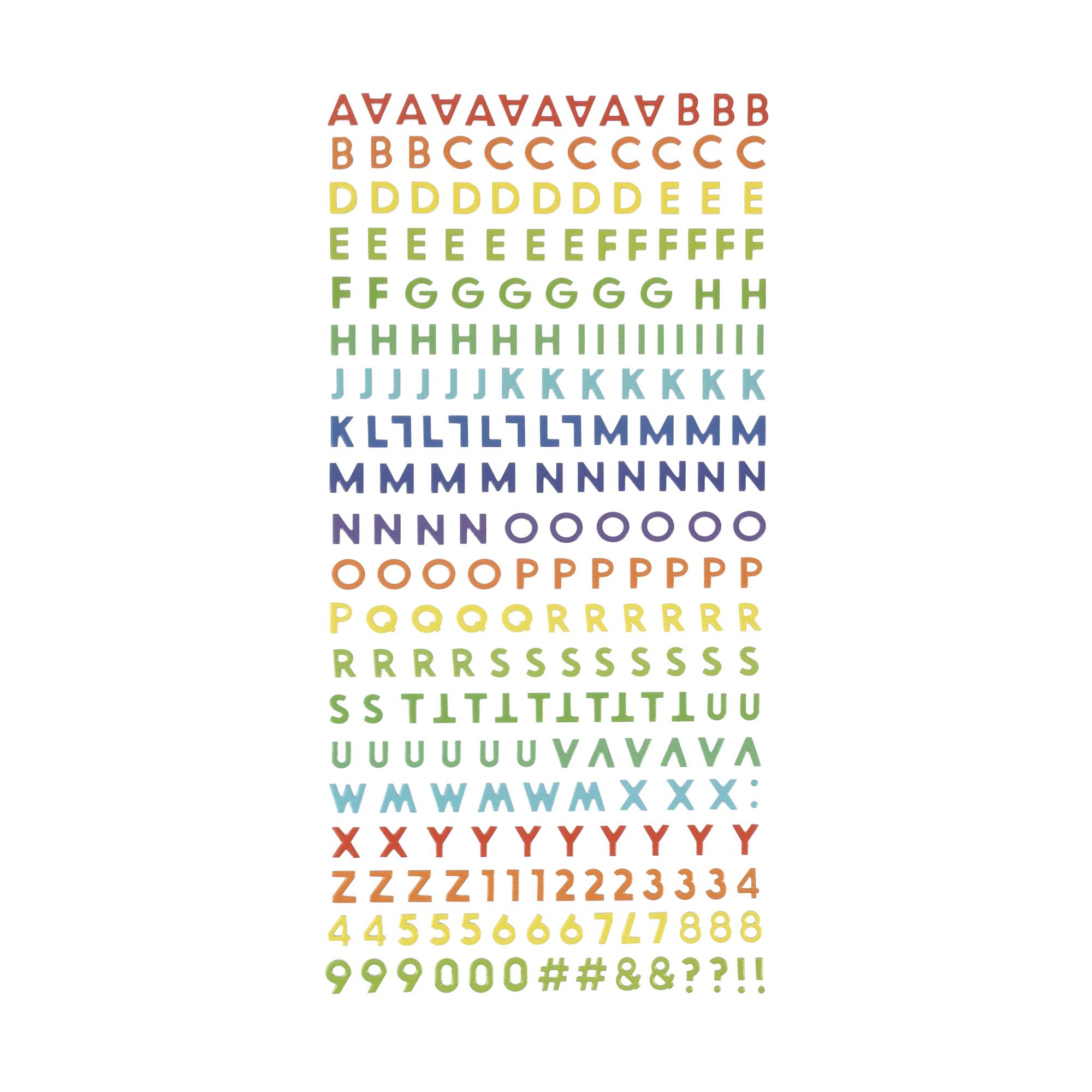Bright Foam Alphabet Stickers