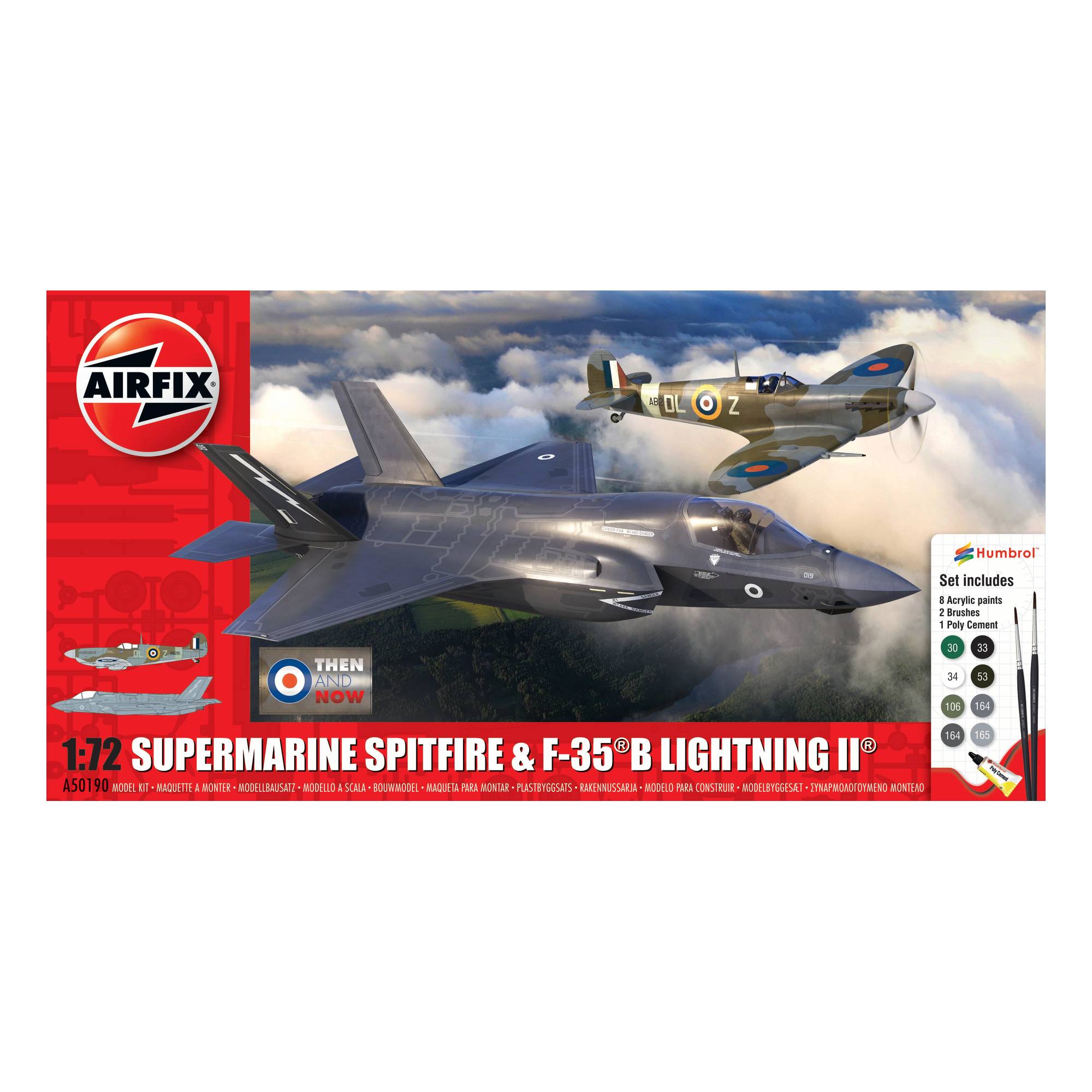 Airfix Supermarine Spitfire and F-35B Lightning II Model Set 1:72