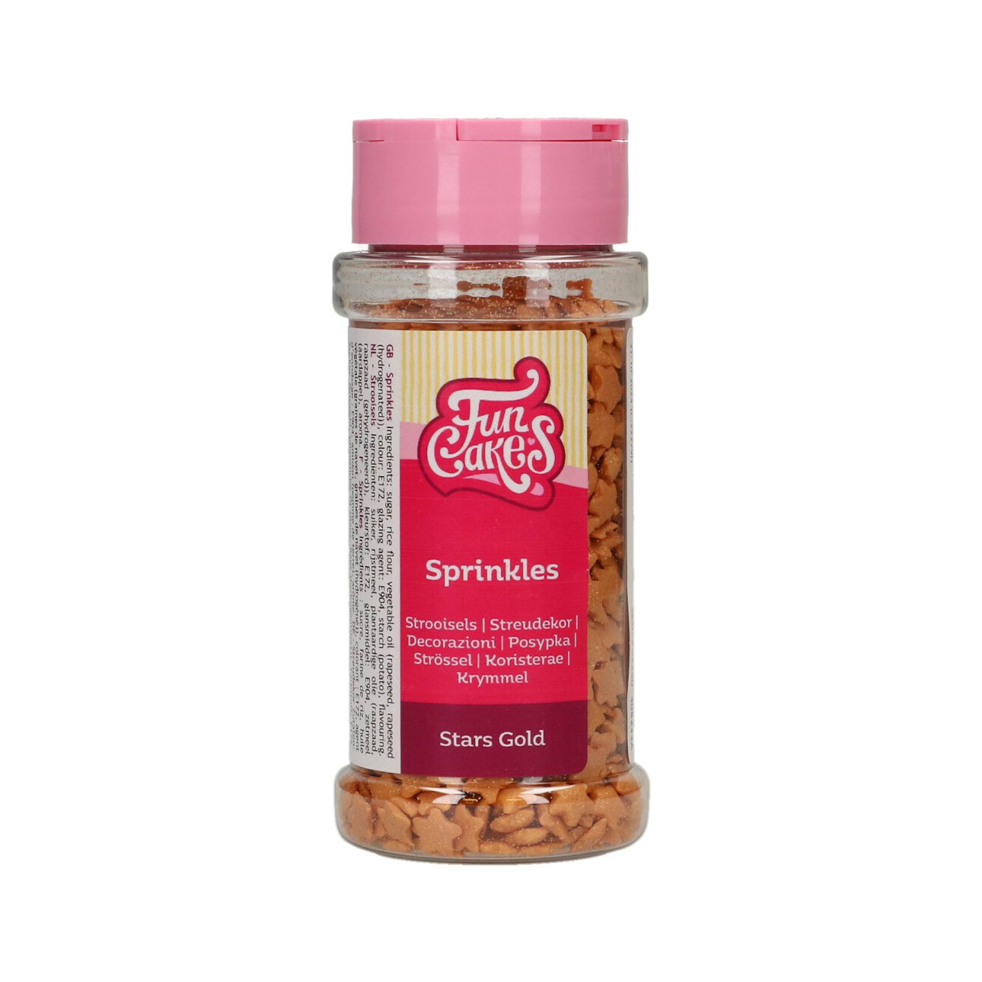 FunCakes Gold Stars Sugar Confetti 80g