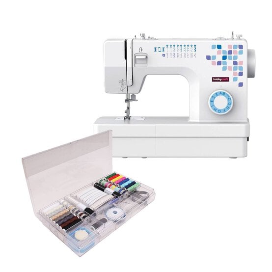 19S Sewing Machine and Sewing Kit Bundle