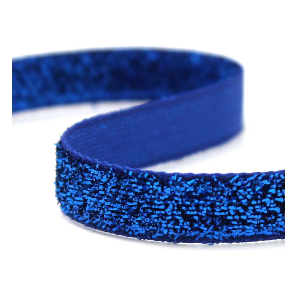 Metallic Cobalt Blue Woven Sparkle Ribbon 10mm x 2.5m