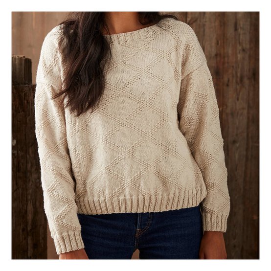 Knitcraft Moss Stitch Diamond Jumper Digital Pattern 0277