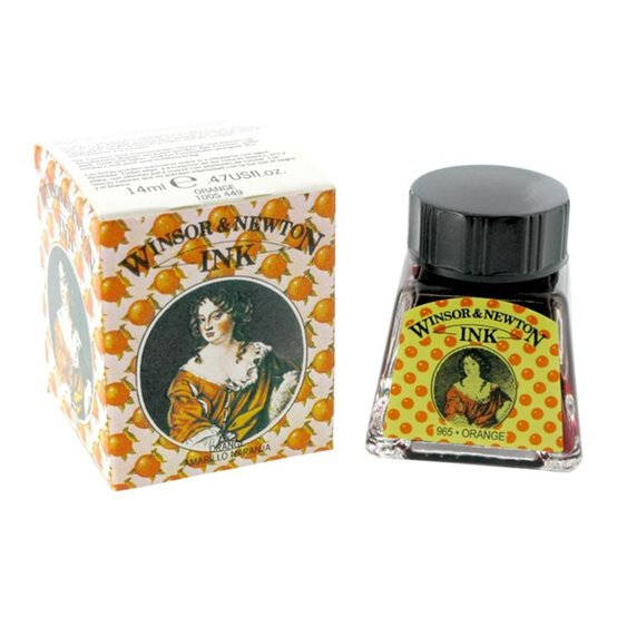 Winsor & Newton Orange Drawing Ink 14ml